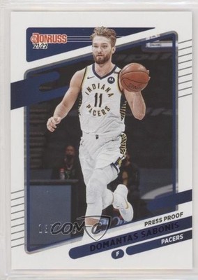 2021-22 Panini Donruss Purple Press Proof 135/199 Domantas Sabonis #9 0c6