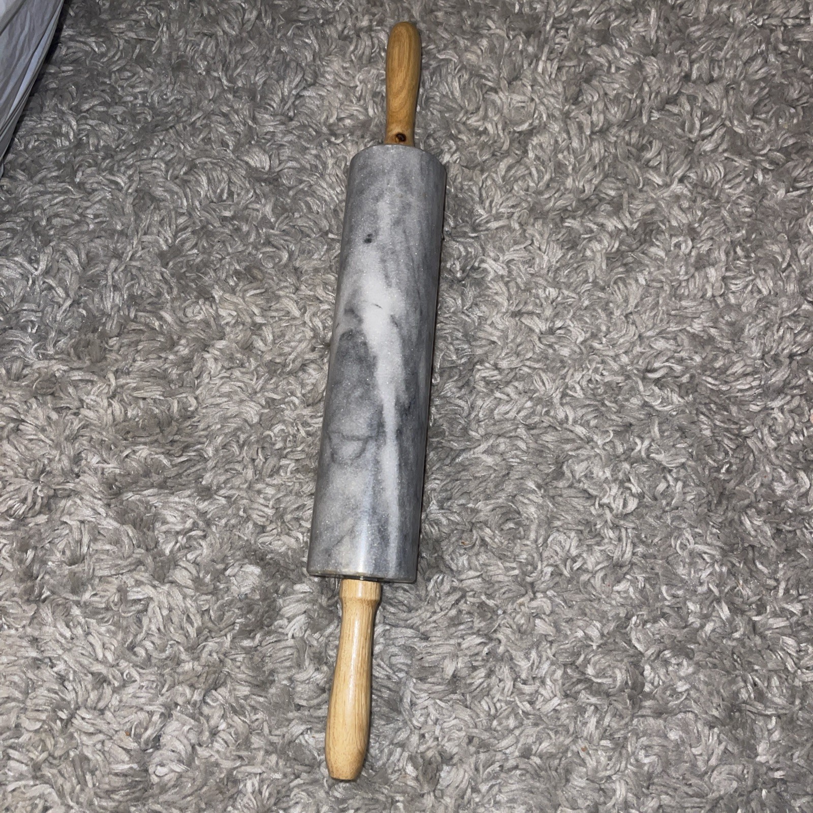 Marble Rolling Pin Wood Stand