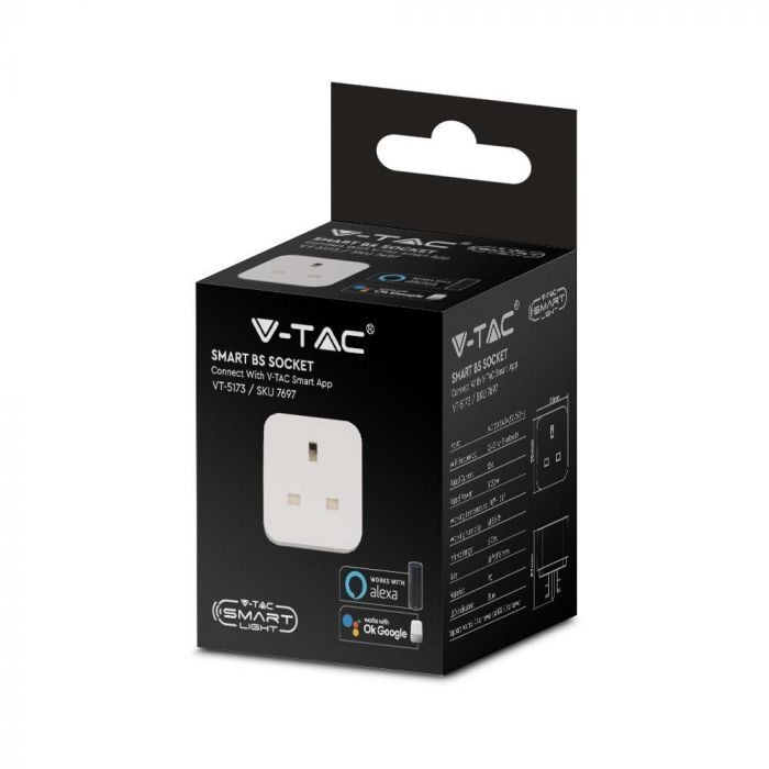 Smart Wi Fi Plug UK  Alexa & Google Home Compatible App Socket VT-5173