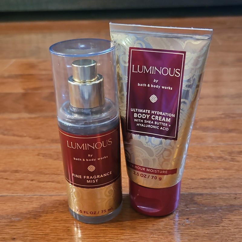 Bath & Body Works Luminous Travel Set Mist & Body Cream 2.5 oz Vegan