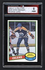 1980-81 OPC #289 MARK MESSIER ROOKIE CARD KSA 8 NEAR MINT-MINT. rookie card picture