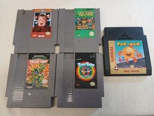 5 Nintendo Games. Pac-Man, Tiny Toons, Adventure Island, Home Alone, TMNT 2