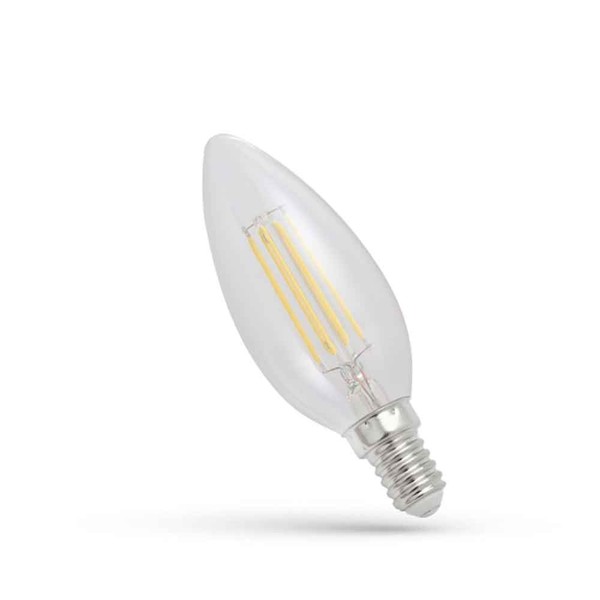 Led Filament Leuchtmittel Kerze 4W = 40W E14 Klar 450Lm Warmweiß 2700K-image