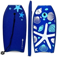Goplus 41" Lightweight Bodyboard with Leash – EPS Core & IXPE Deck (Starfish)