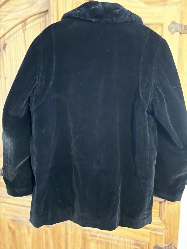 Spanish Cortefiel Corduroy Jacket With Leather Trim Size 42 - Image 2 of 4