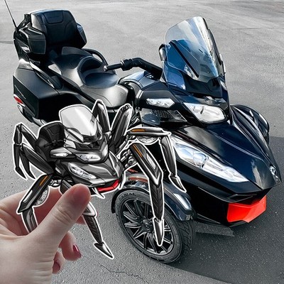 Can-Am Spyder RT (Limited, RT-S, RT-S SS) 2010-2019 Stickers - Set of 3 Decals