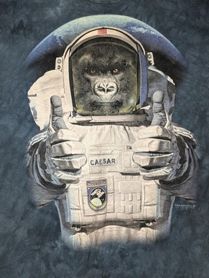 The Mountain Mens T-shirt Blue Planet Of The Apes Astronaut Caesar 3XL #4569