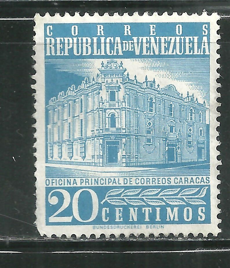 VENEZUELA 706 MINT HINGED MAIN POST OFFICE, CARACUS