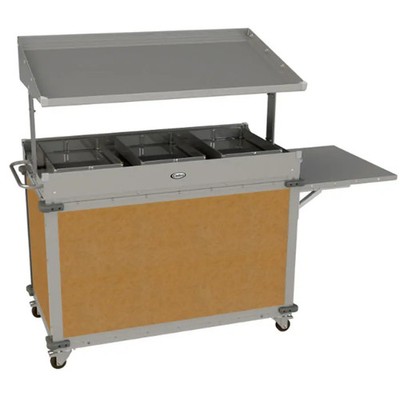 Cadco CBC-GG-B3-L* MobileServ  Grab & Go (3) Bay Stainless Merchandising Cart