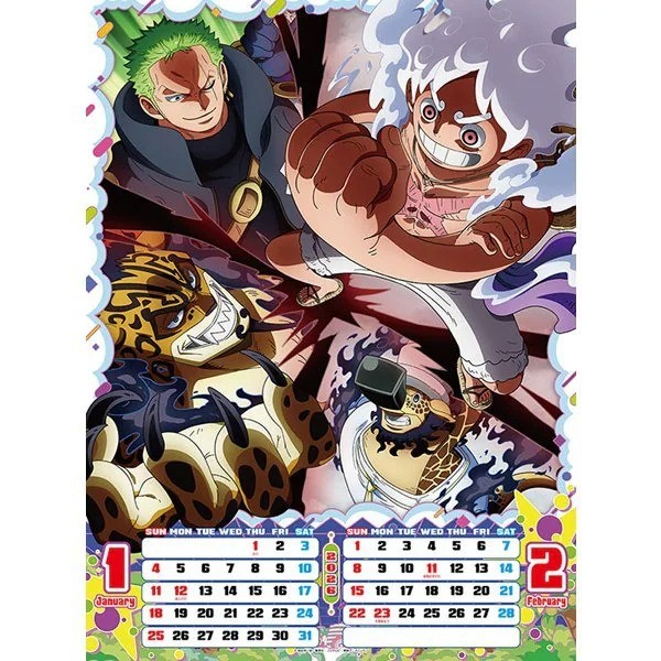 ONE PIECE 2026 Calendar A2 420mm × 594mm CL-012 The Straw Hat Crew