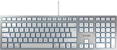 CHERRY KC 6000 SLIM FOR MAC Silver/White Wired Keyboard (jk1610us1)