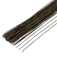 100pcs Brown Floral Wire Stems Bendable 0.45mm 26 Gauge Florist Wire for Flower
