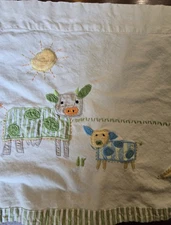 Pottery Barn Kids  Farmyard Friends Multicolor Window Valances Small Pillow Sham