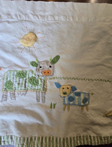 Pottery Barn Kids  Farmyard Friends Multicolor Window Valances Small Pillow Sham