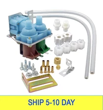 Supplying Demand 2182106 W10853654 Refrigerator Dual Coil Water Inlet Valve Repl
