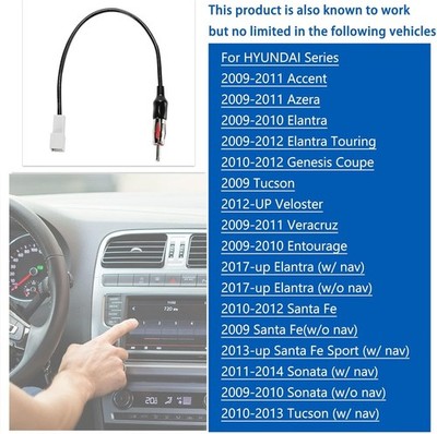 Hyundai Kia Multi Make Factory Radio to Aftermarket Antenna Adapter Plug
