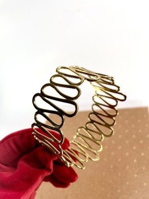 Vintage Robert Lee Morris Brass Bangle Bracelet 3in Diameter Marked  RLM STUDIO 
