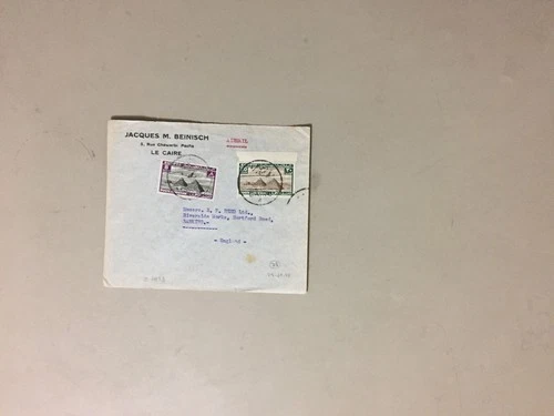 Egypt 1938 early flight cover to England
