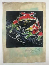 Andy Warhol COA Art Painting Original Drawing Vintage Paper Signed