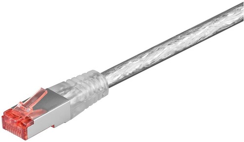 10x CAT 6 Netzwerkkabel S/FTP; CAT 6-0300 S/FTP PIMF TRANSPARENT 3m SB