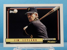 1992 Topps #141 - Jim Leyland - Pittsburgh Pirates - Near Mint