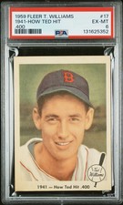 Ted Williams 1959 Fleer How Ted Hit .400 PSA 6 #17 Boston Red Sox