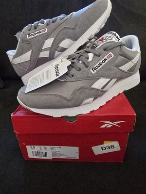 Reebok Classic Nylon Men s Lace-Up Low Top Athletic Sneaker Gray/White