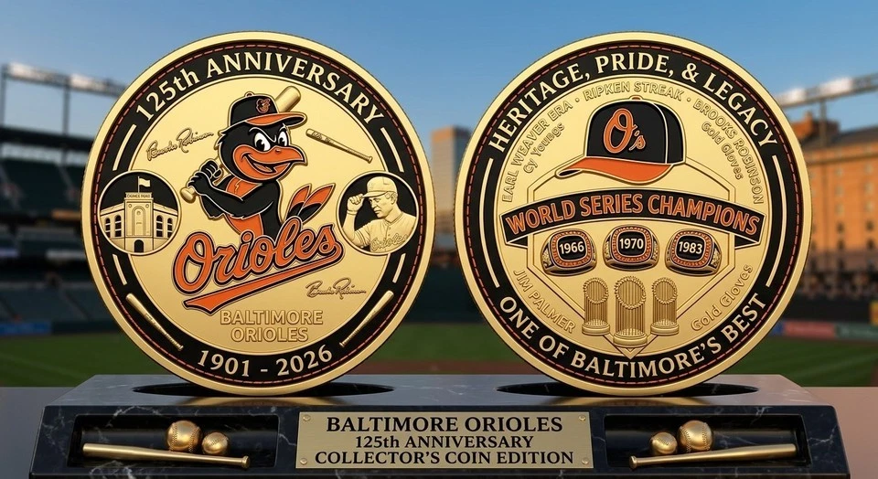 Baltimore Baseball Orioles 125th Anniversary 2026 Commemorative  Coin