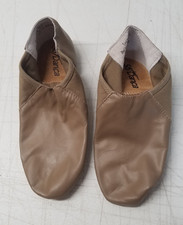 So Danca Jazz Boot Dance Shoes Sz 5.5L JZ45 Tan Leather Split Sole Slip On 4057