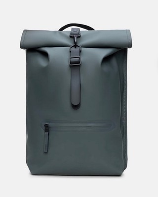 Rains Backpack Gray NEW NWT Rolltop Rucksack Unisex Rainproof