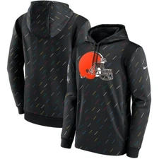 CLEVELAND BROWNS Nike 2021 Crucial Catch Sideline Performance Hoodie Men's 2XL