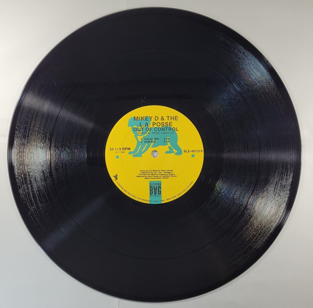 Mikey D & The L.A. Posse - Out of Control [1988 Used Vinyl