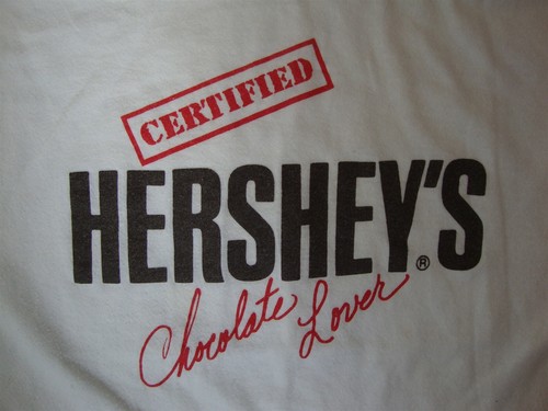 Vtg 80's Hershey's Chocolates Certified Chocolate Lover Thin White T Shirt M