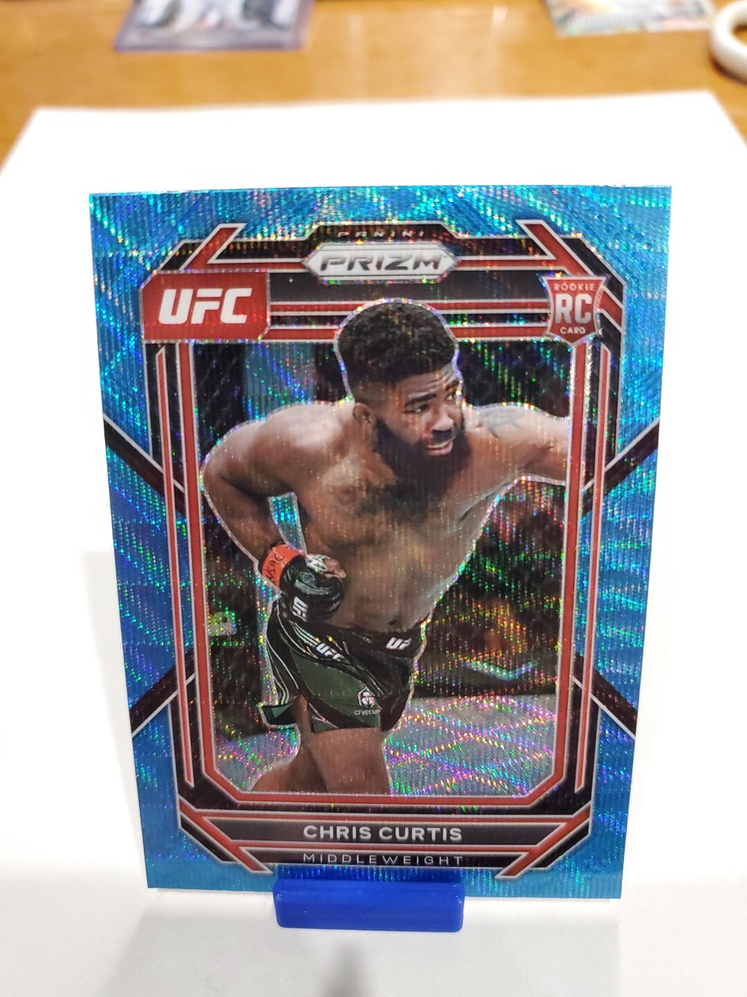 2023 Chris Curtis Panini Prizm UFC Prizm Blue Wave Rookie RC #105