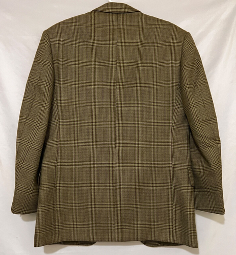 Louis Boston Mens 42R Tweed Plaid Houndstooth 100% Wool English Blazer Jacket - Picture 3 of 14