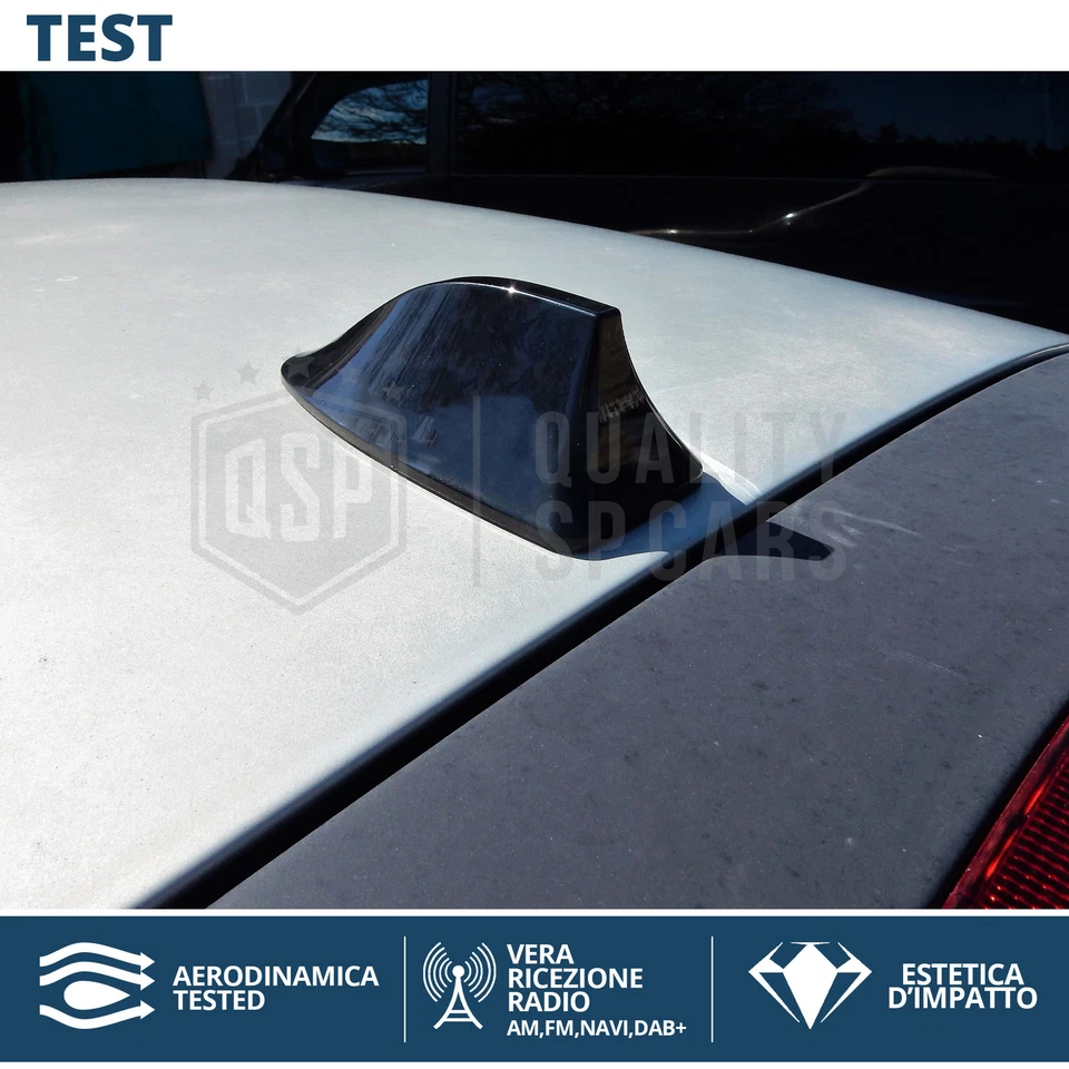 ANTENNA PINNA SQUALO Nera Compatibile con Vw Polo VERA Ricezione RADIO AM-FM-DAB - Immagine 3 di 4