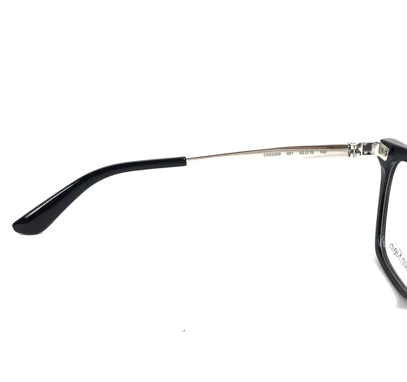Calvin Klein Eyeglasses Frame CK22509 001 Shiny Black Silver Cat Eye 52-15-140 thumbnail 9