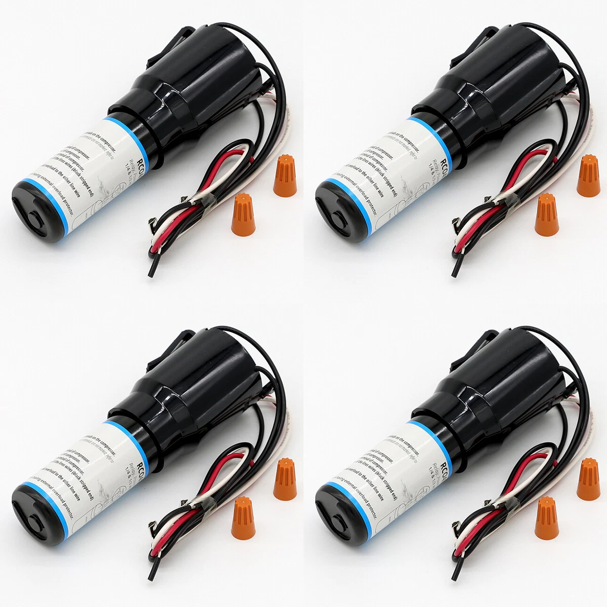 Supco RCO410 Refrigerator Start Kit – Pre-Wired Relay, Capacitor & Overload For 1/4 To 1/3 HP Compressors – Black, Universal Replacement