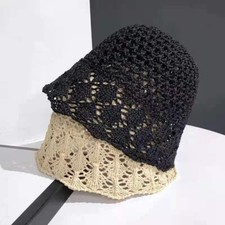 Donna Uncinetto Brimless Secchio Cappello Turbante Copricapo Intreccio Berretto