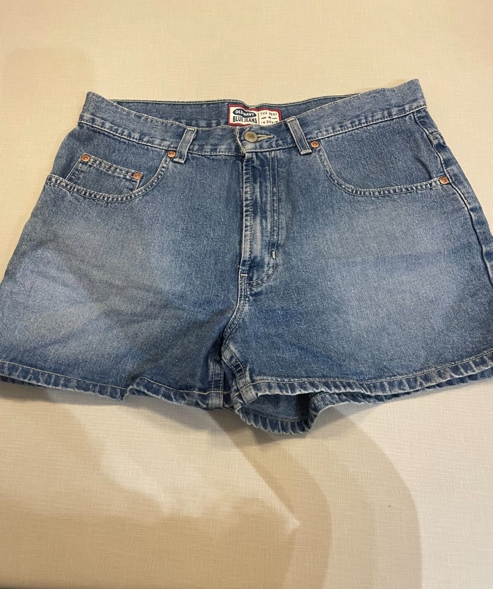 VINTAGE MEDIUM WASH MID RISE OLD NAVY MOM SHORTS SIZE 12