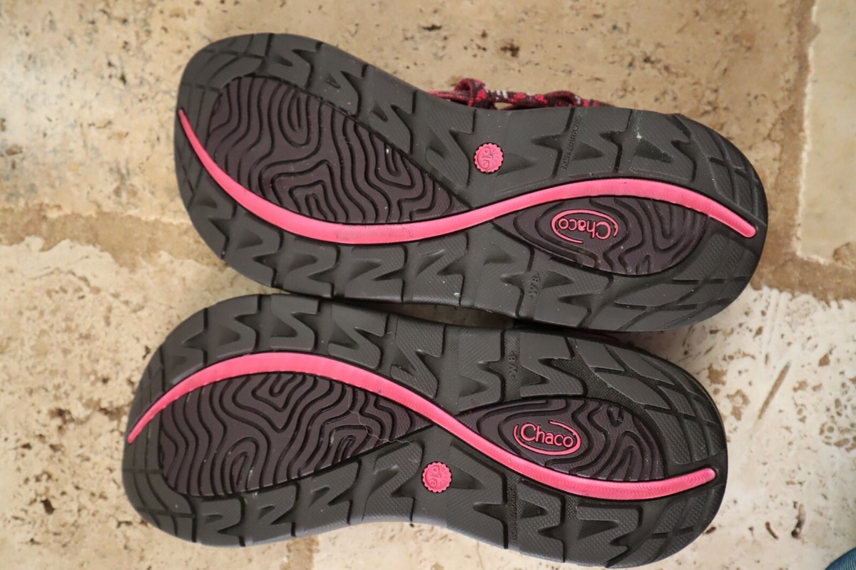 Cranberry Fuschia Textile Strappy CHACO Slingback Sandals w/Tiny