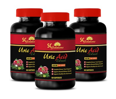 Antioxidant supplement - URIC ACID FORMULA - urinary tract - 3 Bottles 