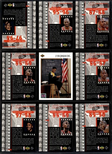 迈克尔·乔丹,NBA,9 张卡批量名人堂,免运费芝加哥公牛队 75 美分 A 卡 - 第 29 张/共 29 张