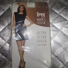Leggs Brown Sugar Ultra Ultra Sheer Sandalfoot Panty, Extra Large Size White
