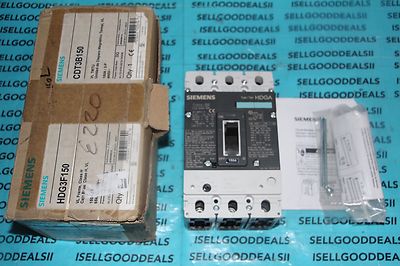 Siemens HDG3F150/CDT3B150 Circuit Breaker 150 Amp 3-Pole New