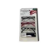 3 Pack Fashion Collection Decorative Reading Glasses 1.25 w/Case 3 Cloths NEW