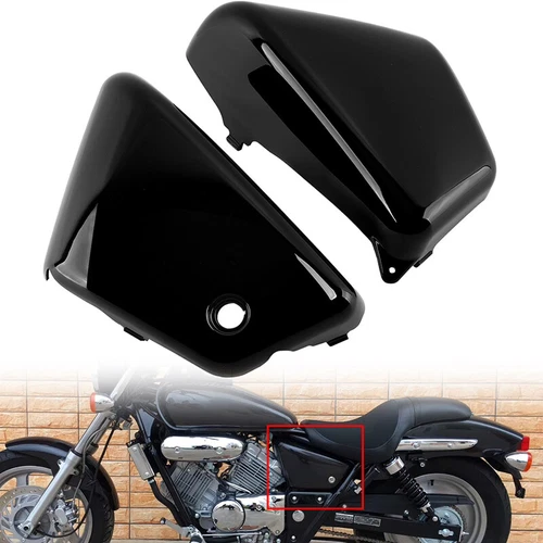 Gloss Black Battery Side Covers Fairing For Honda Magna VF250 1995-2006 2005 - Picture 1 of 8