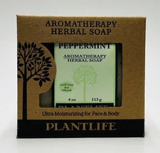 1 Plantlife PEPPERMINT Aromatherapy Herbal Bar Soap Wash (4 oz) Face & Body