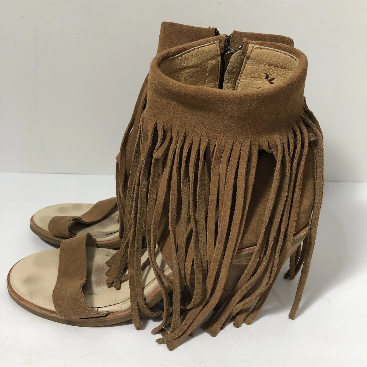Koolaburra fringe suege wedge sandals. Size 8