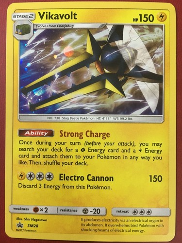 POKEMON VIKAVOLT SM28 SUN & MOON HOLO PROMO NEAR MINT